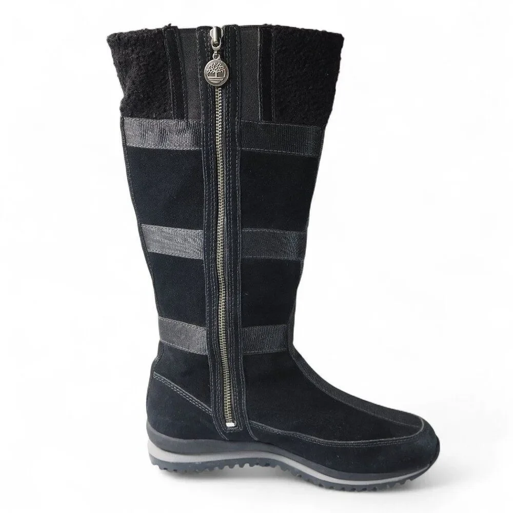 Timberland Tall Suede Vintage‎ Winter Boots Black 64691 Women's 9.5M